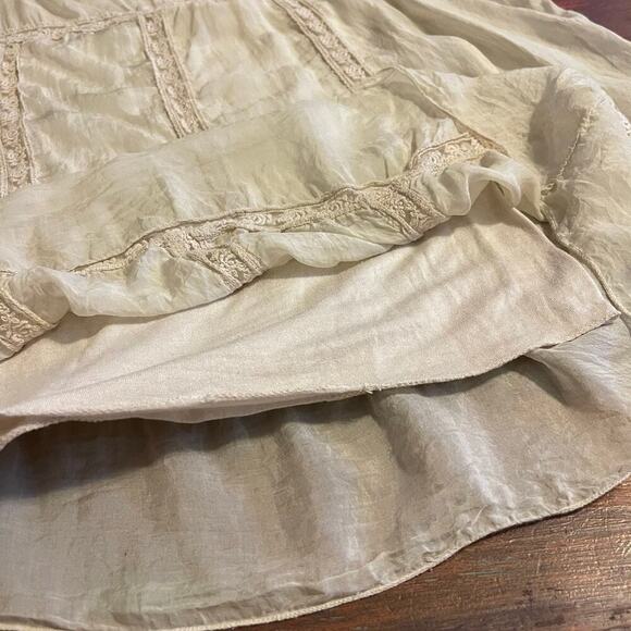 GIULIA Women's Bohemian Silk Flowy Blouse Size Small - Picture 6 of 10